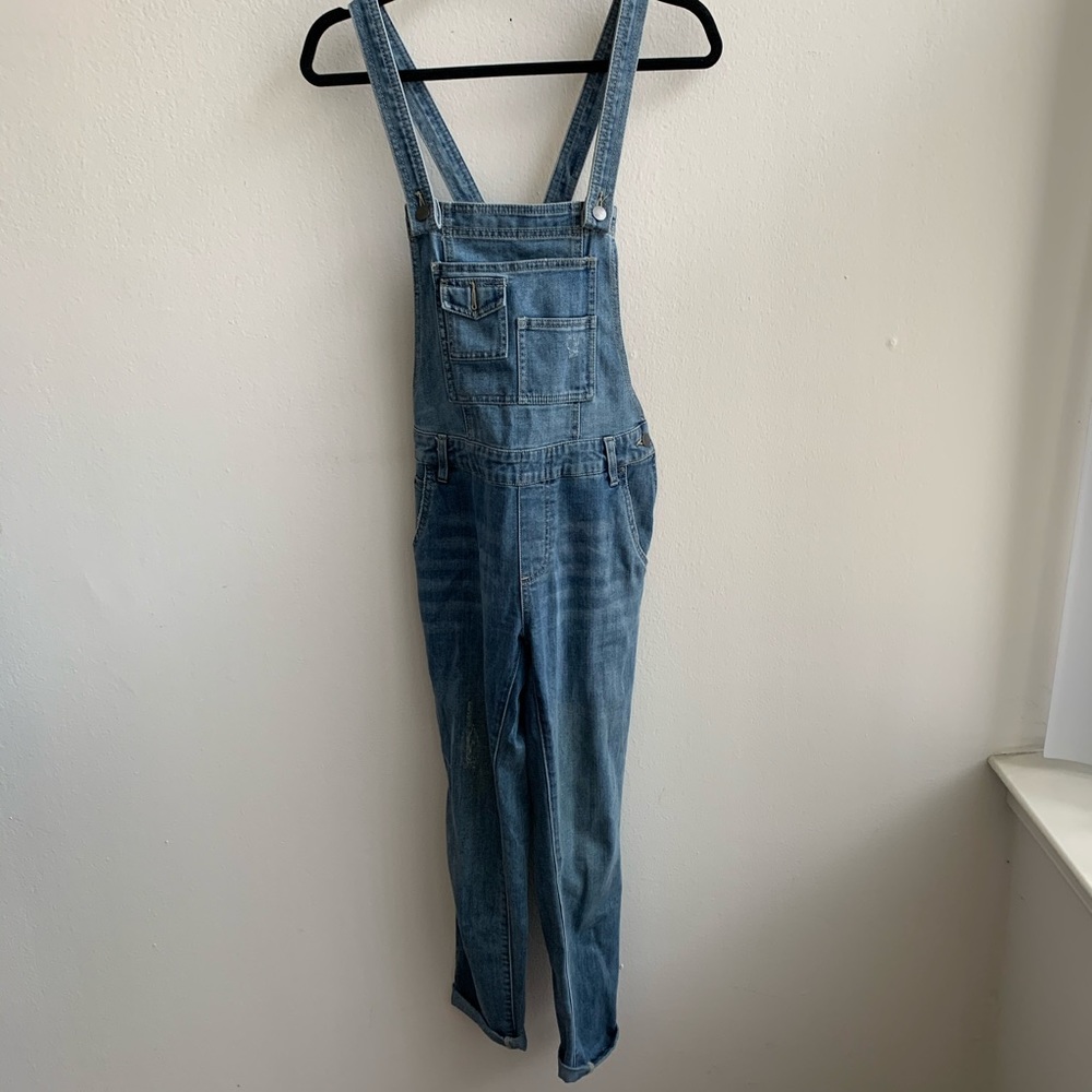 Free People Light Wash Overalls Size 26